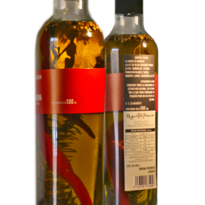 botellas de aceite de oliva maceradas con guindilla en zaragoza